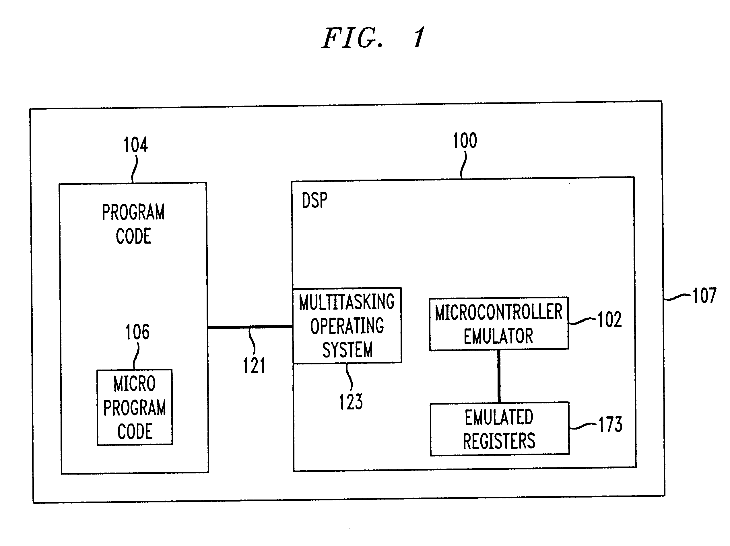 DSP emulating a microcontroller