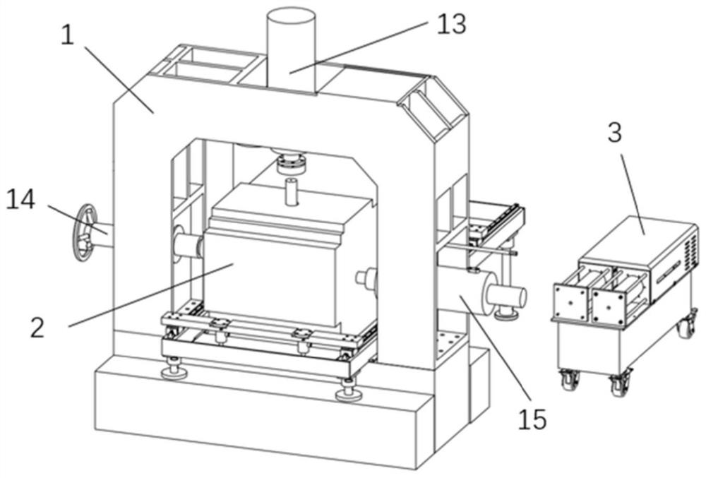 Circulating water pressure direct shear equipment for temperature seepage coupling