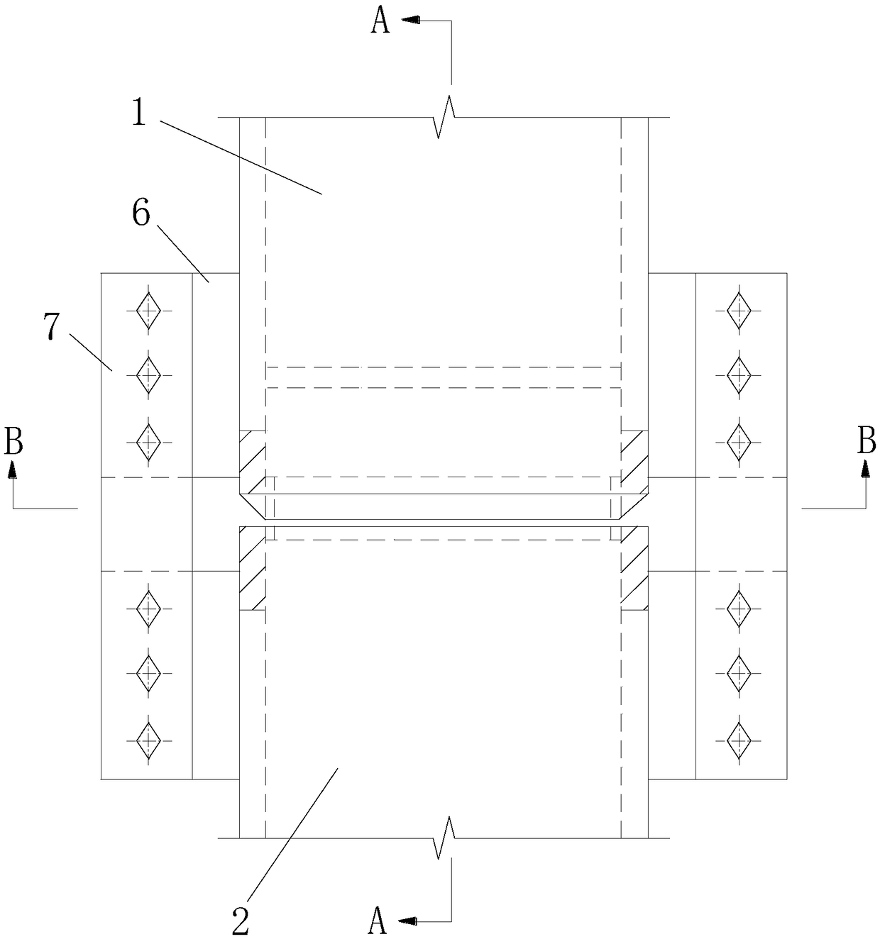 Box-type steel column splice joint and mounting method thereof