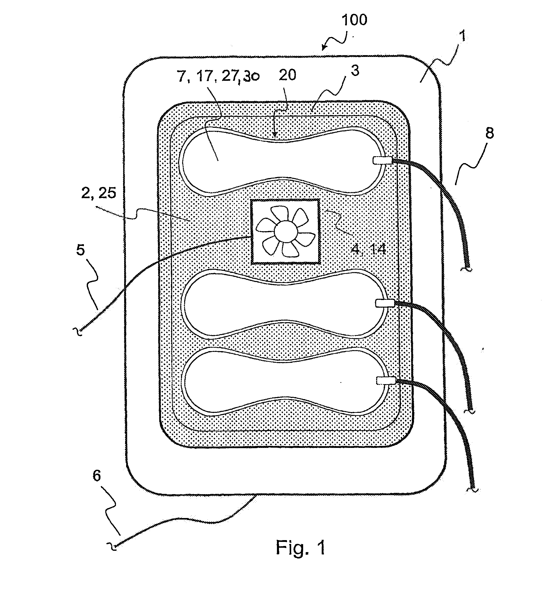 Device for conducting air in order to provide air conditioning for a body support device