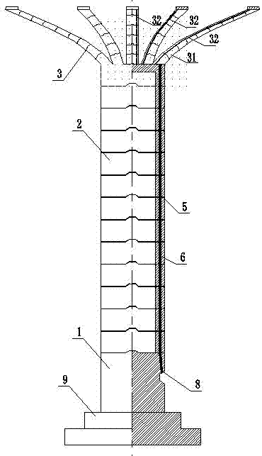 A bionic bridge pier and its construction method