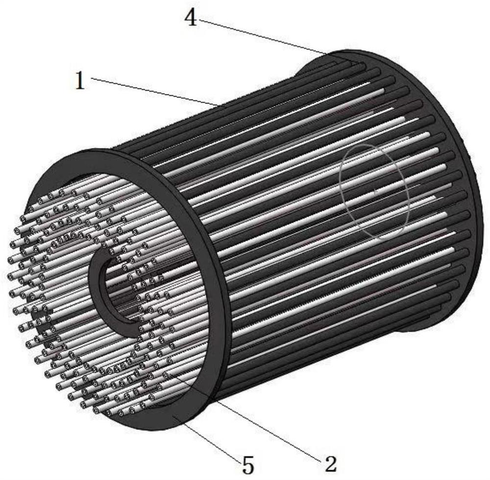 A defrosting device for dense heat exchanger