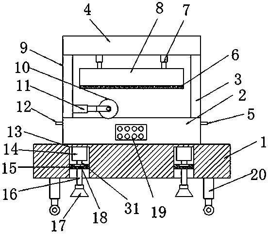 Sealing structure of food packaging machine