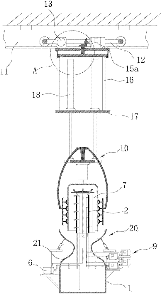 Adjustable glaze spraying device for ceramic product production