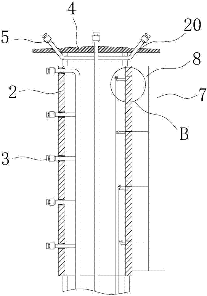 Adjustable glaze spraying device for ceramic product production