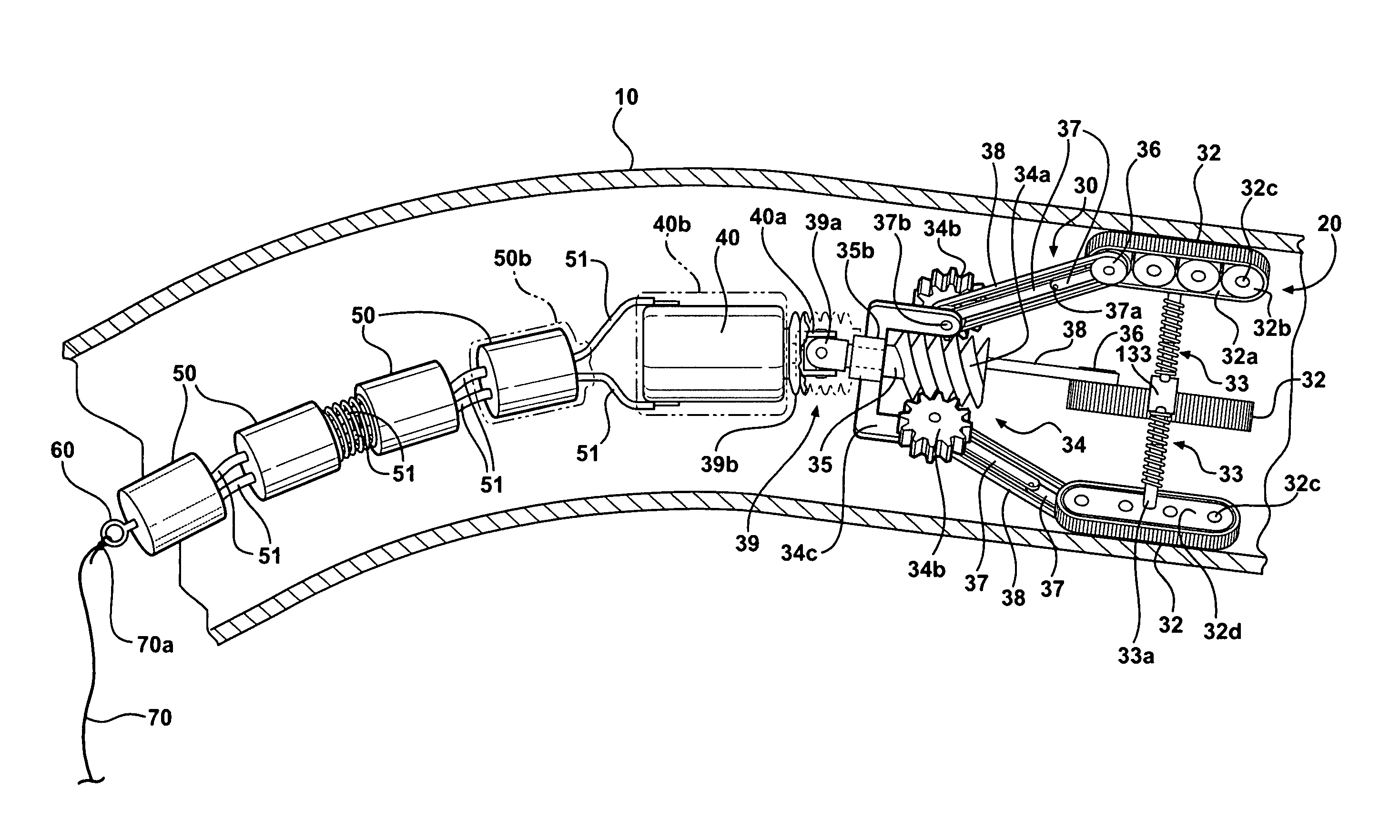 Leader string pull-through machine