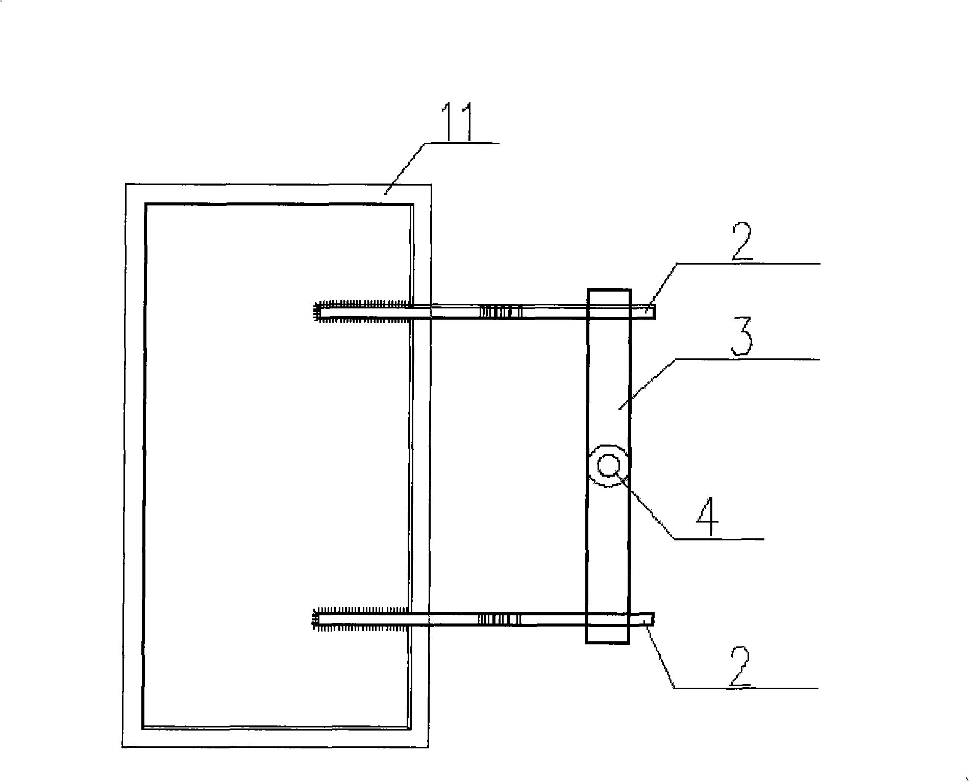 Crane beam scale height regulation method