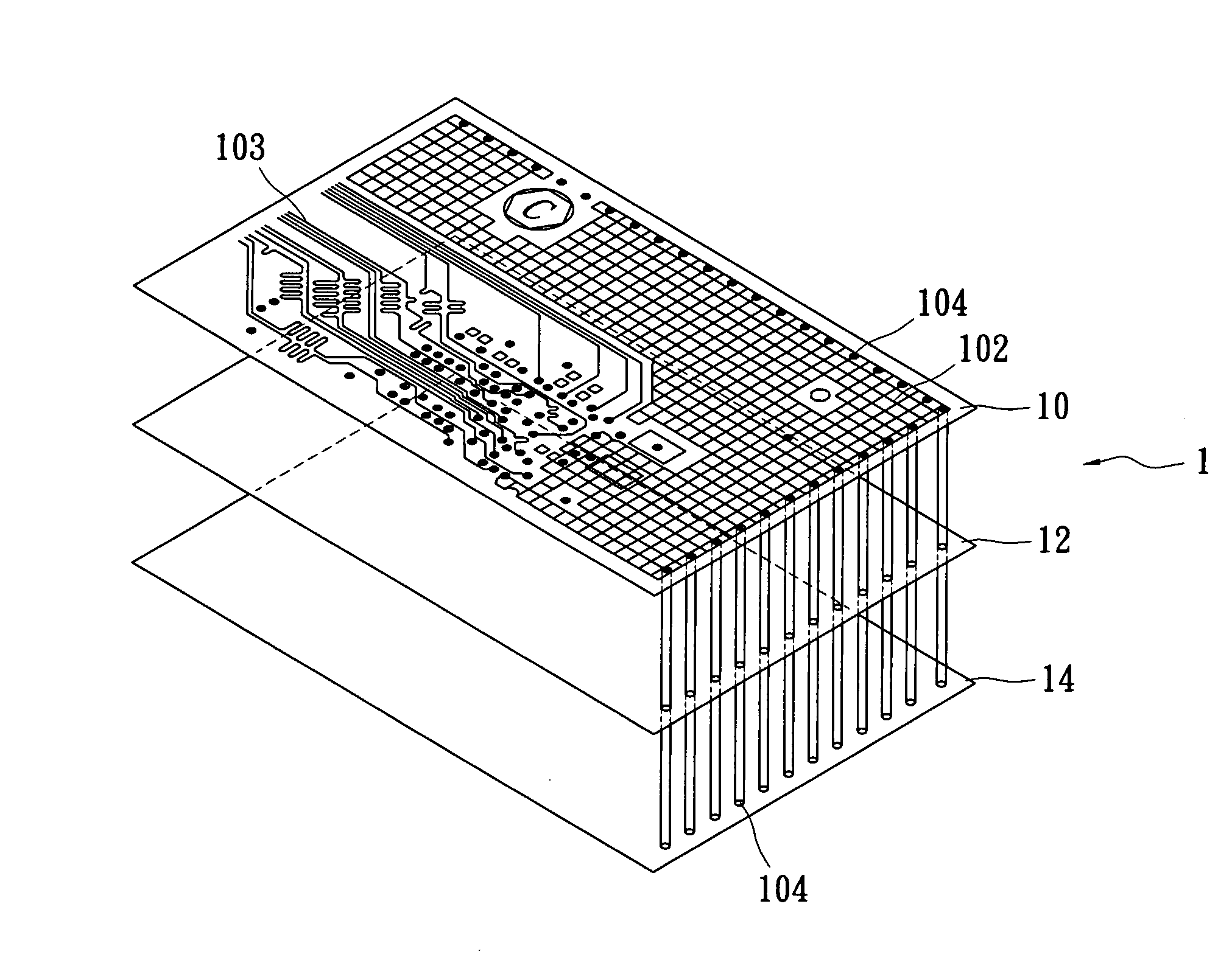 PCB layout structrue for suppressing EMI and method thereof