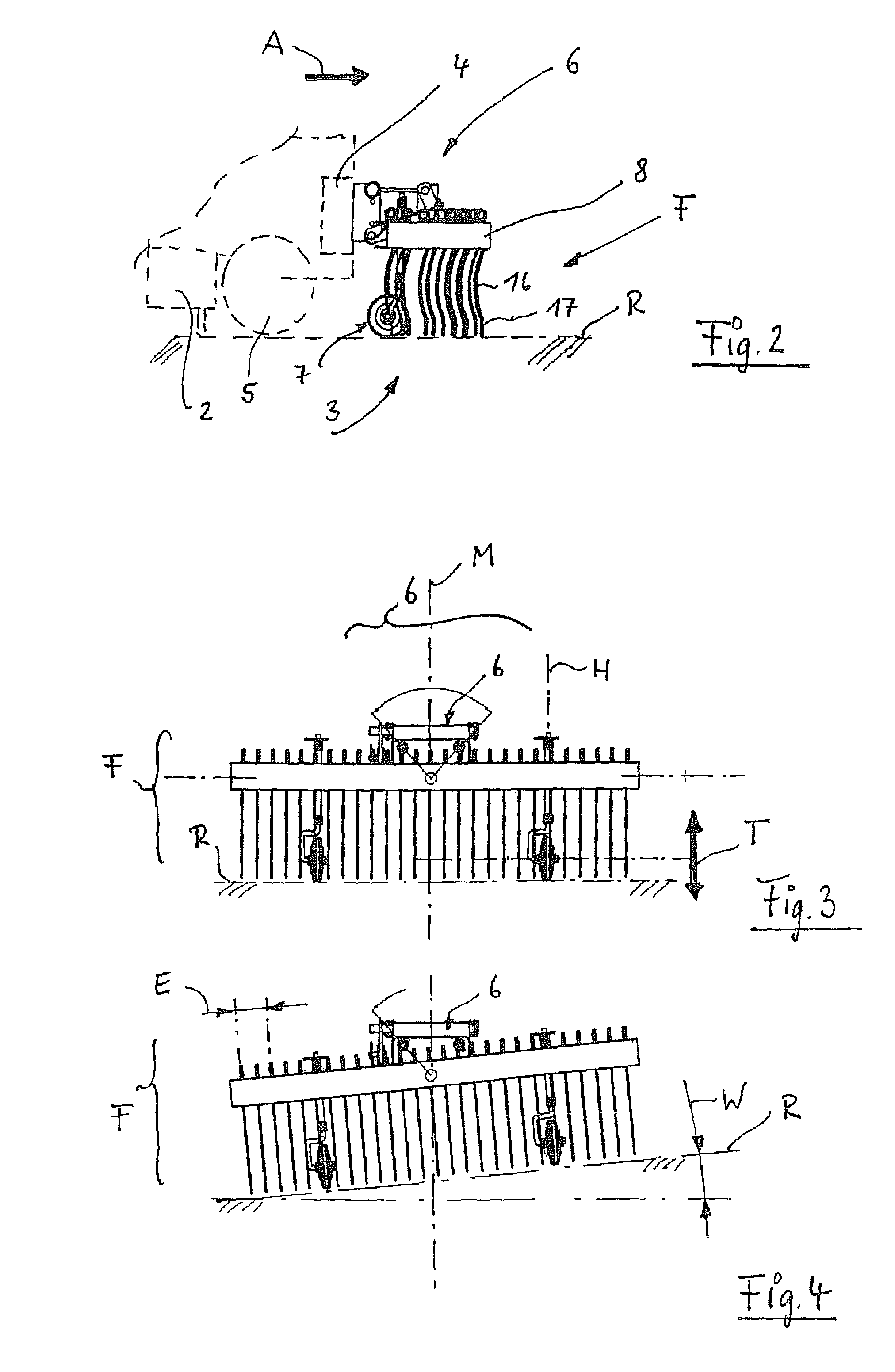 Device for landscape care with spring tine rake