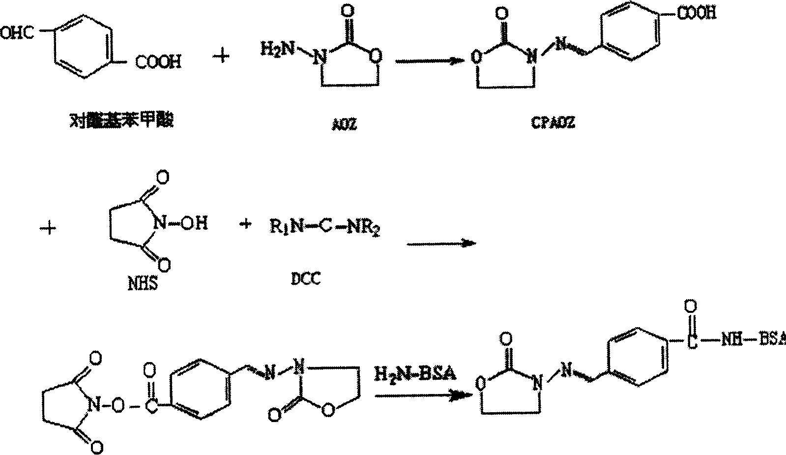 An enzyme linked immuno-detection kit suitable for furazolidone retention analysis and application