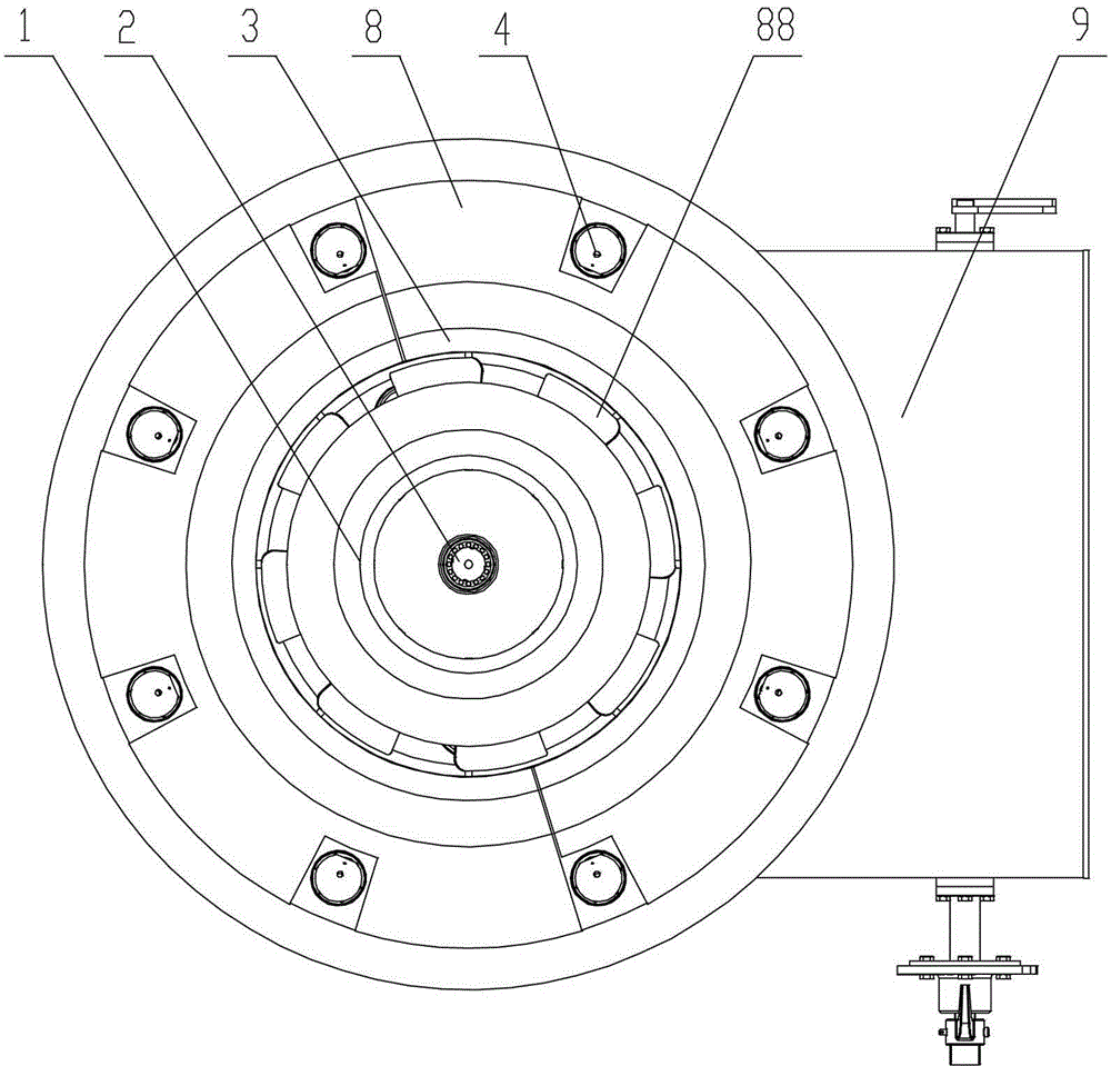 Bottom-mounted type NOx discharging circular flame gas burner