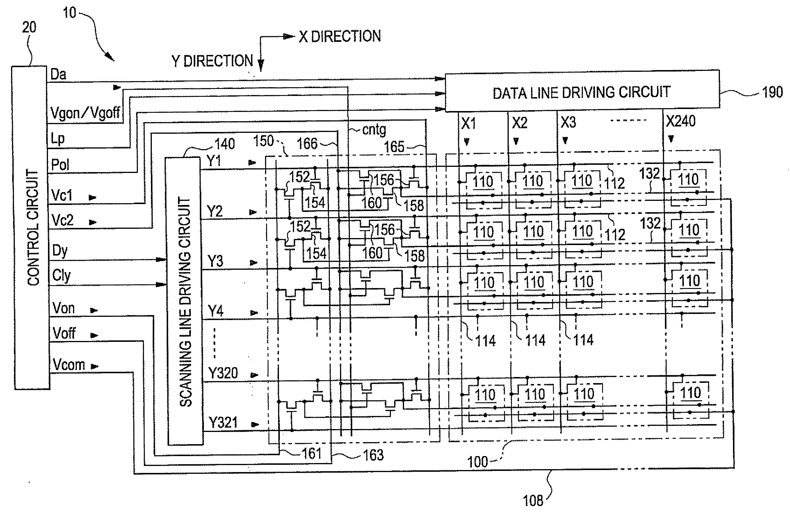 Electro-optical device, driving circuit of electro-optical device, and electronic apparatus