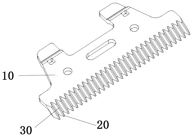 One-shot blade structure and processing method