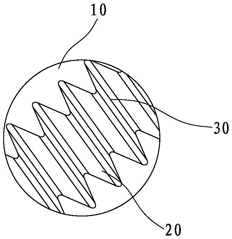 One-shot blade structure and processing method