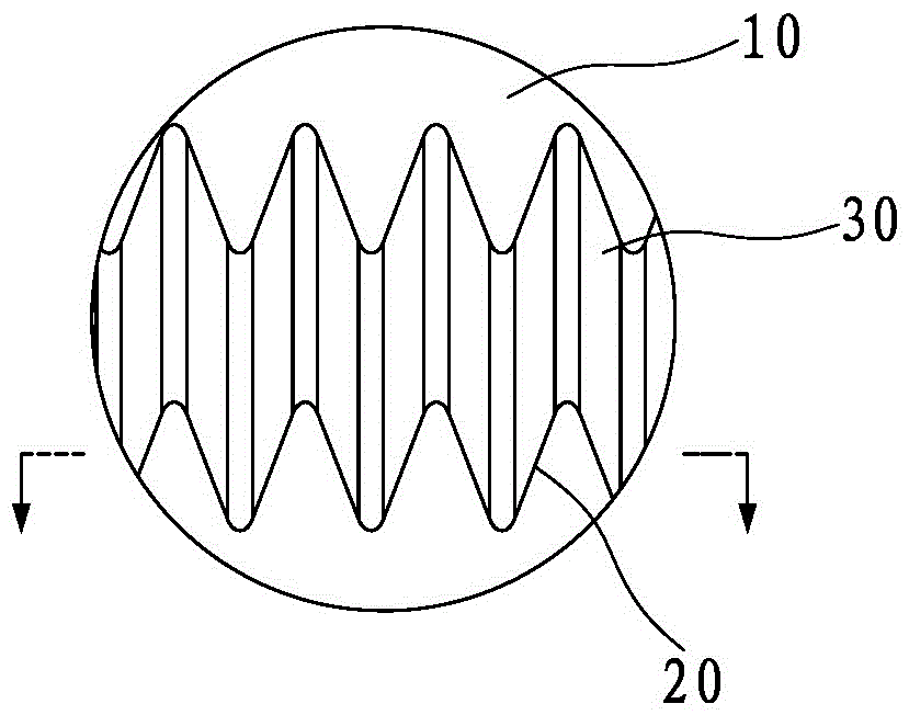 One-shot blade structure and processing method