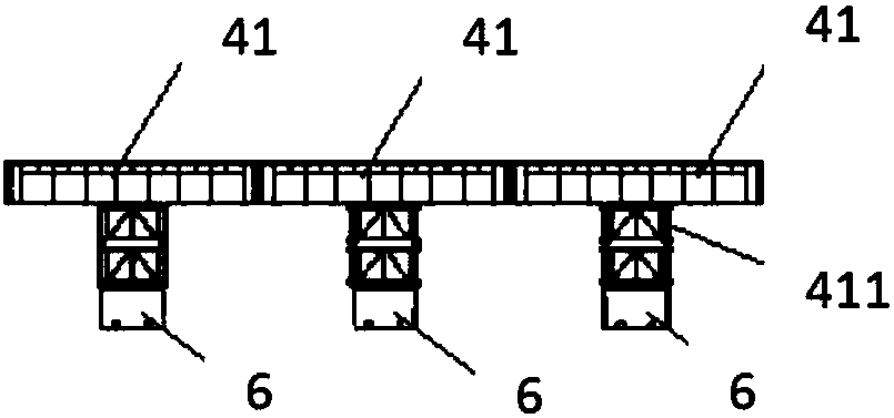 A navigable elevated railway pontoon bridge