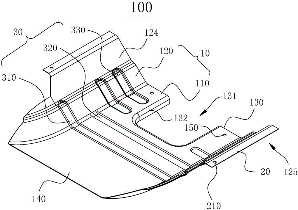 Front lower fender of engine and truck