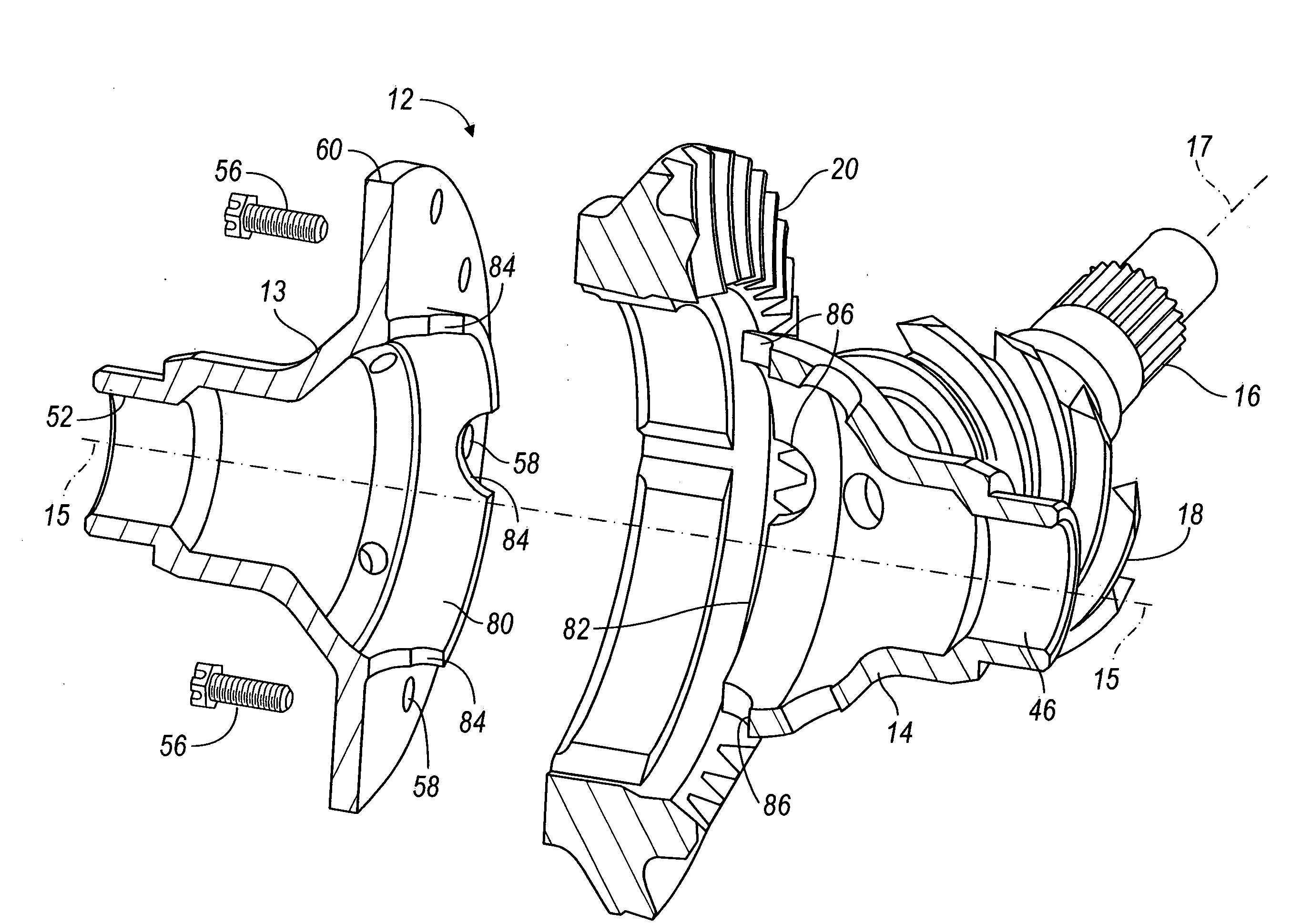 Differential mechanism assembly