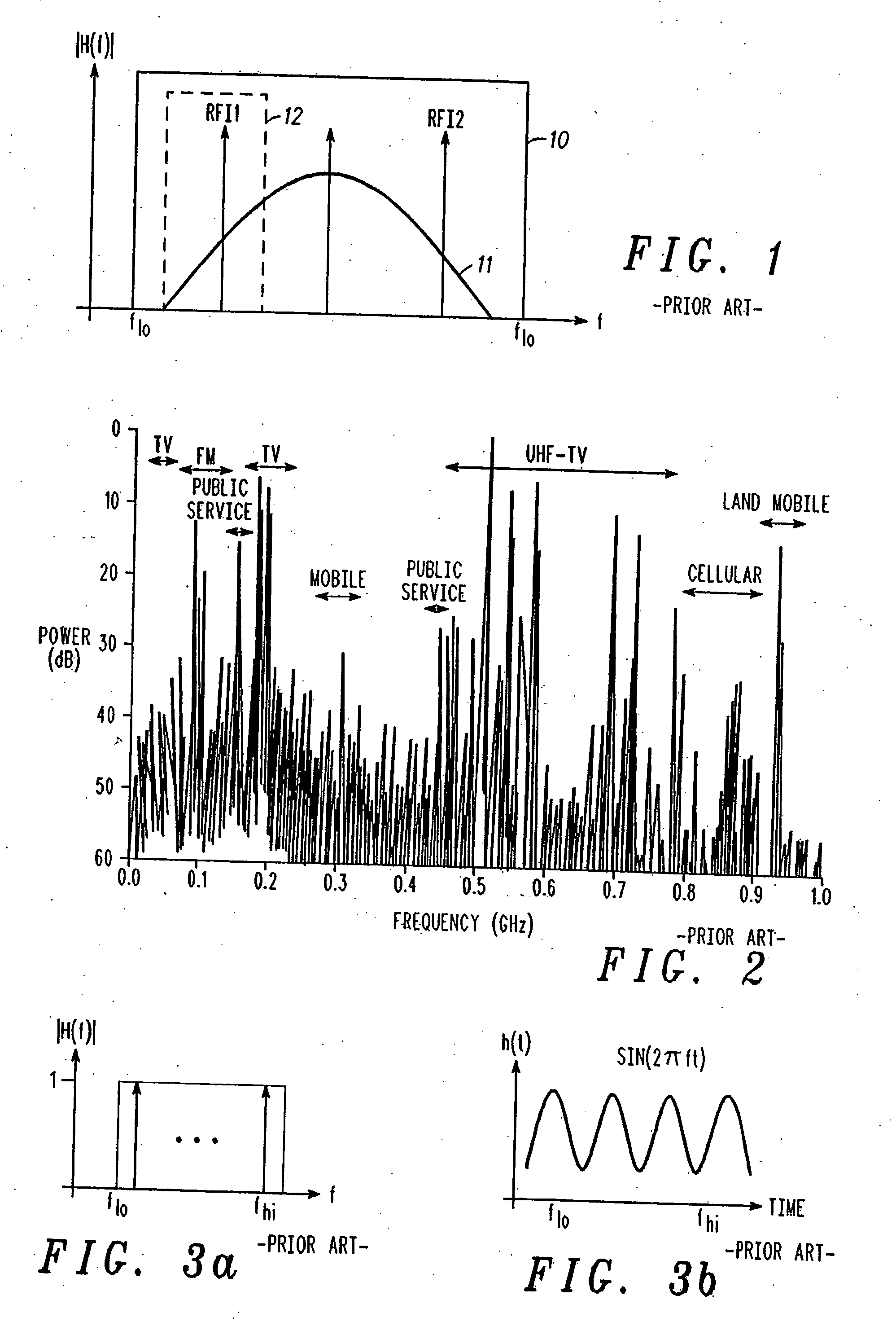 Analog signal separator for UWB versus narrowband signals