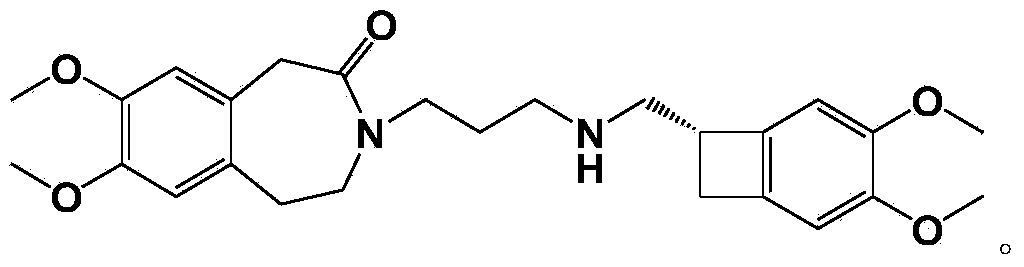 Demethylivabradine salt as well as preparation method and application thereof