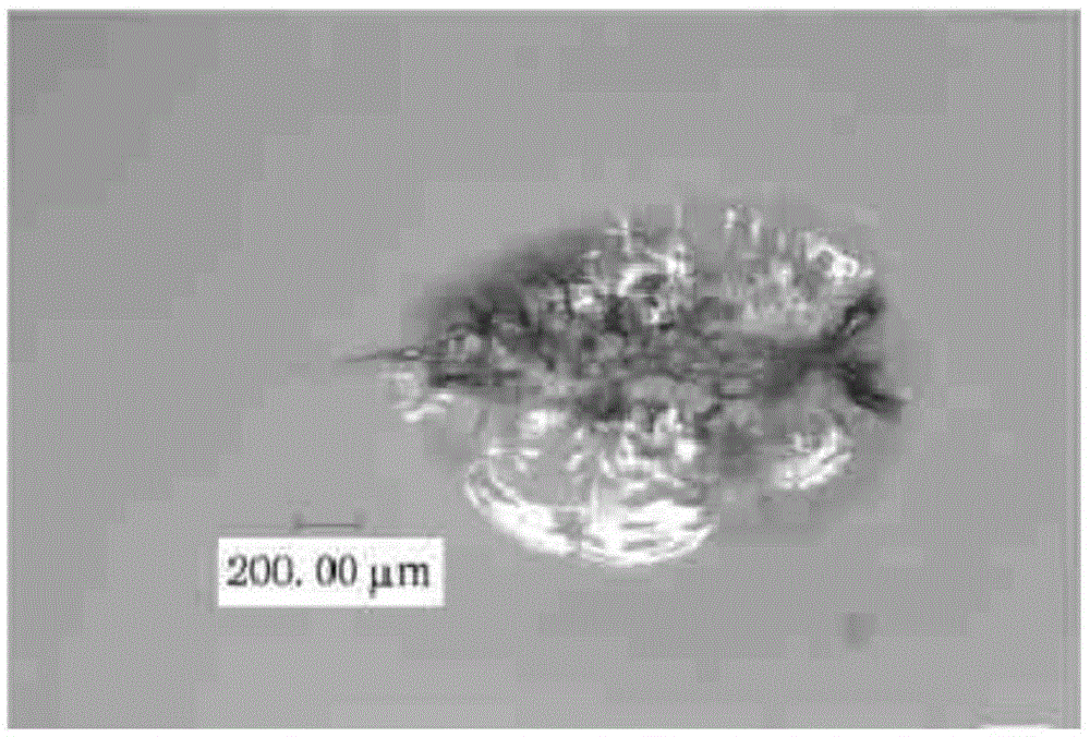 Method and device for magnetic particle induced laser plasma etching insulating transparent material