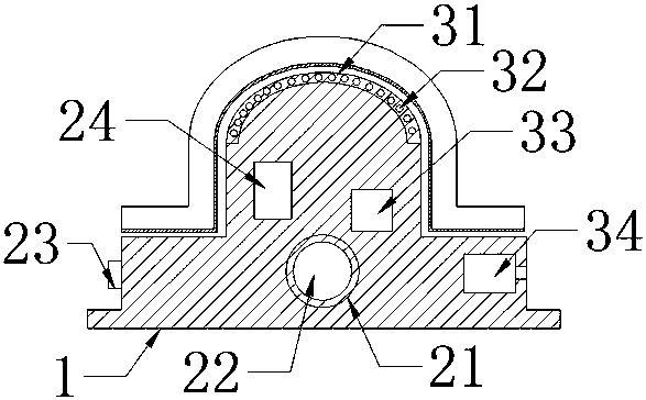 Supporting seat of novel excavator supporting wheel