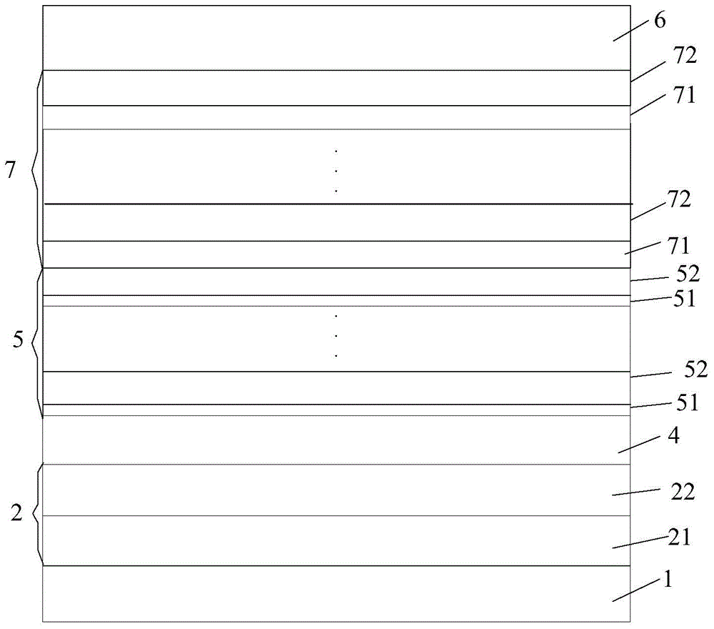 Epitaxial wafer of gan-based light-emitting diode and manufacturing method thereof