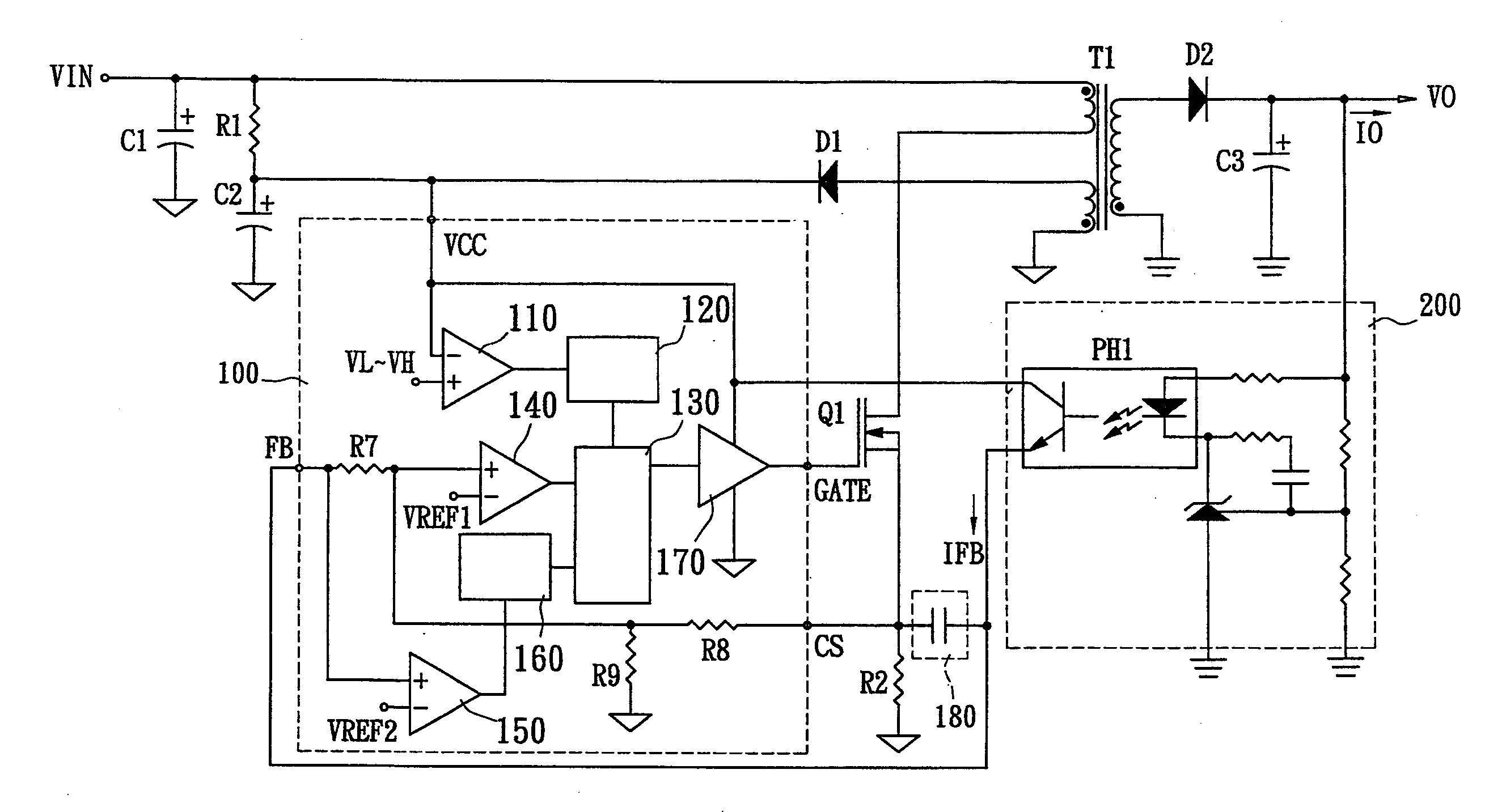 Pwm controller with output current limitation