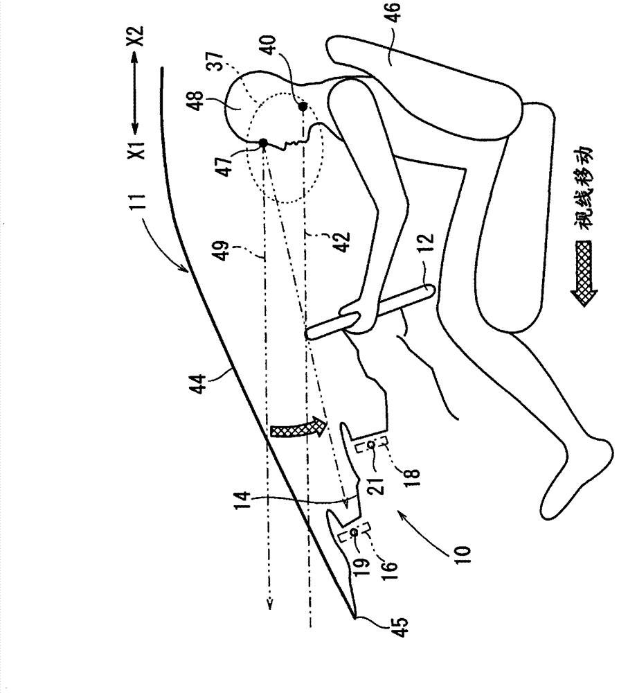 Vehicular display device, vehicle with vehicular display device