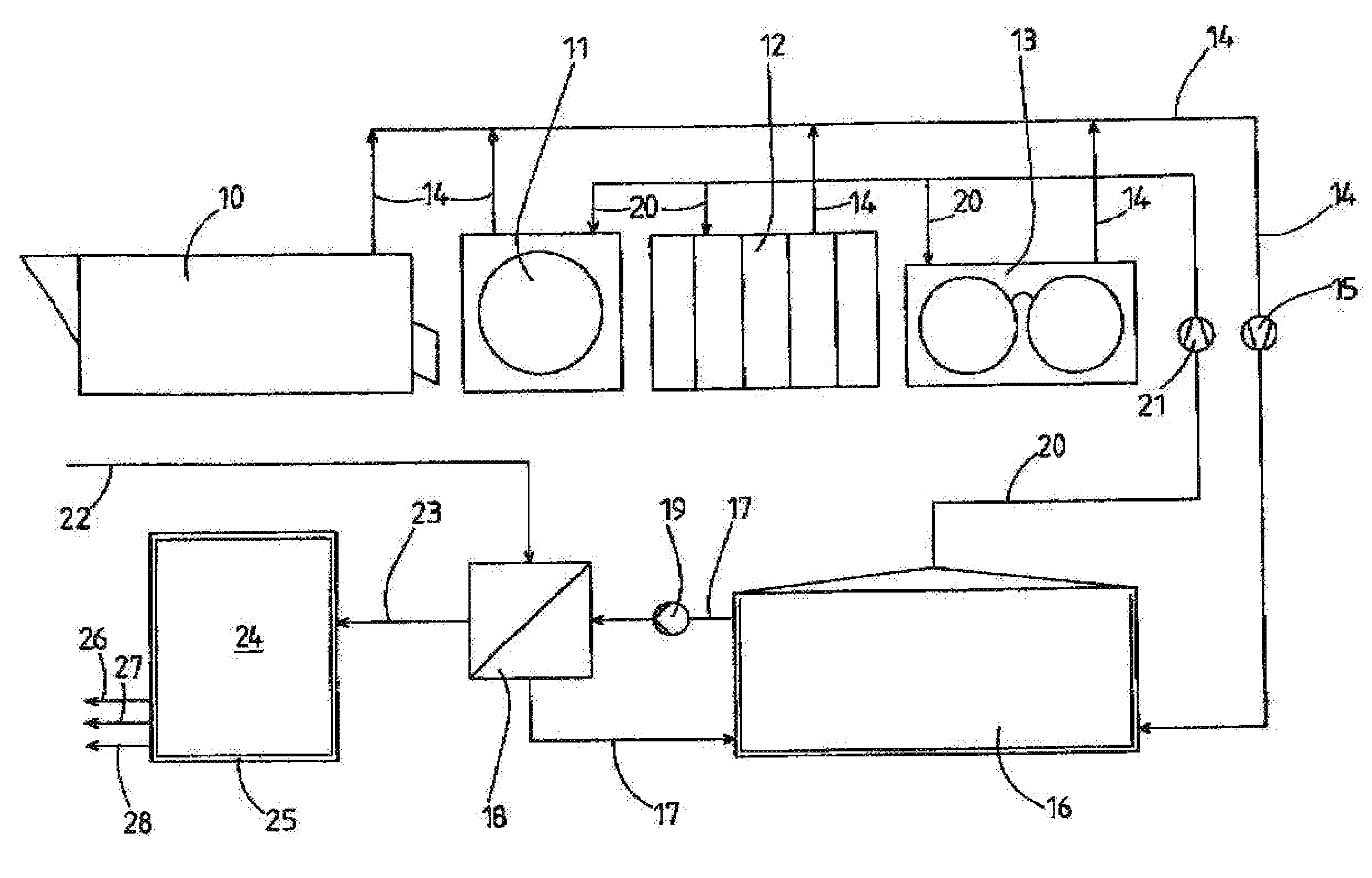 Method for recovering heat energy released by laundry machines