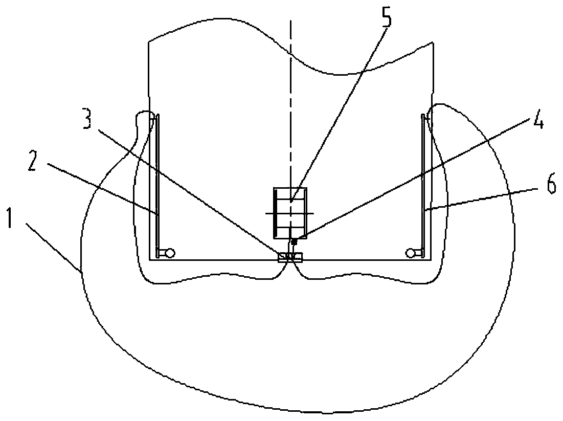 Stern rope ring unfolding, hanging and dragging traction device