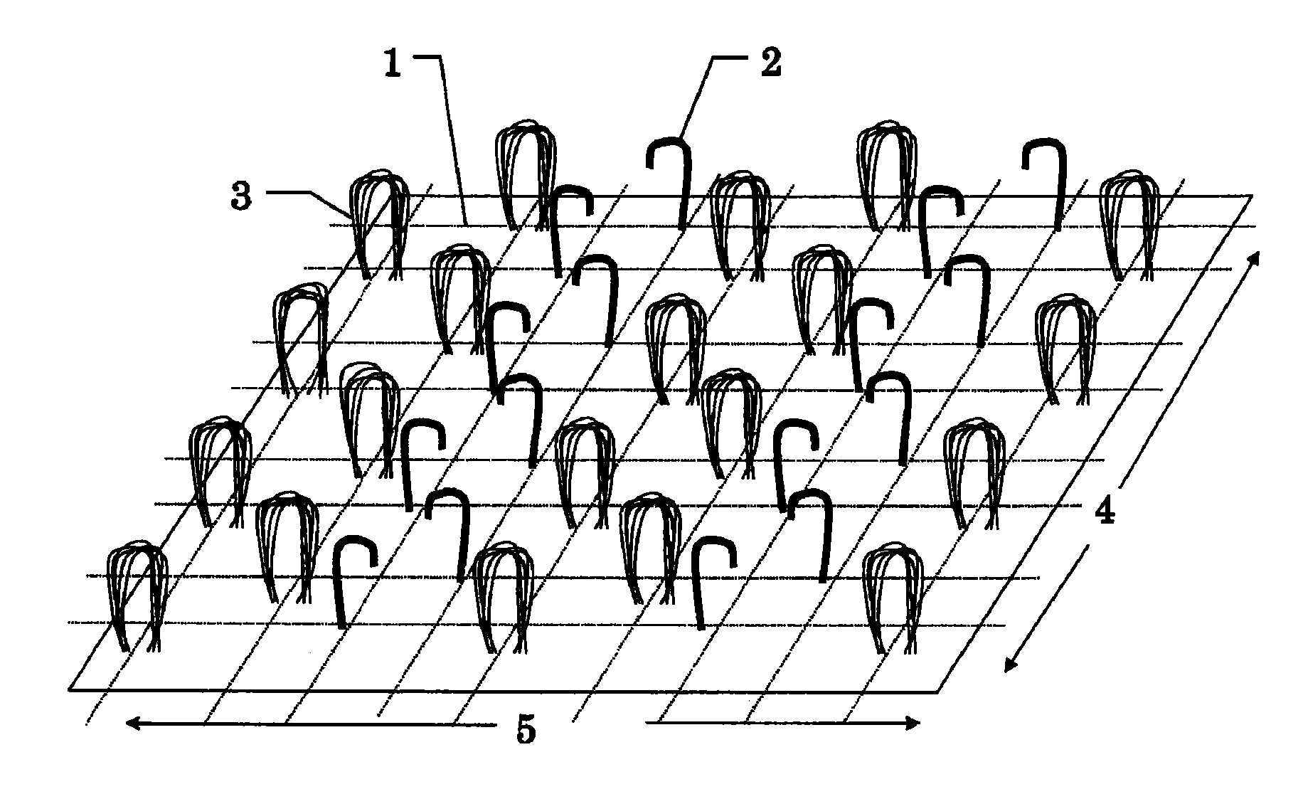 Surface fastener and surface fastener latch element combination