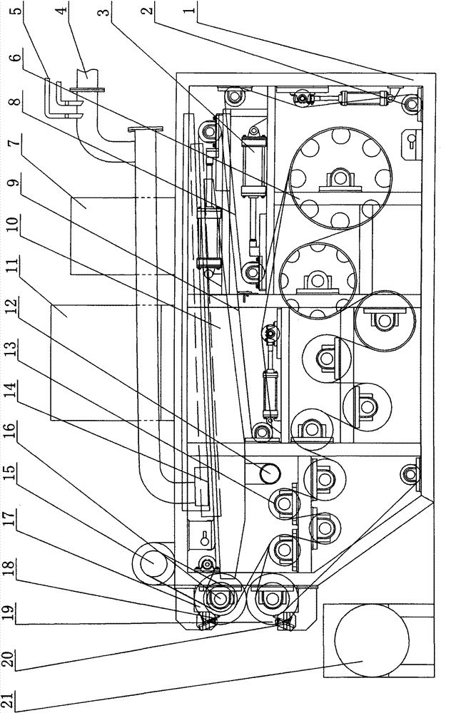 Belt sludge treatment press filter