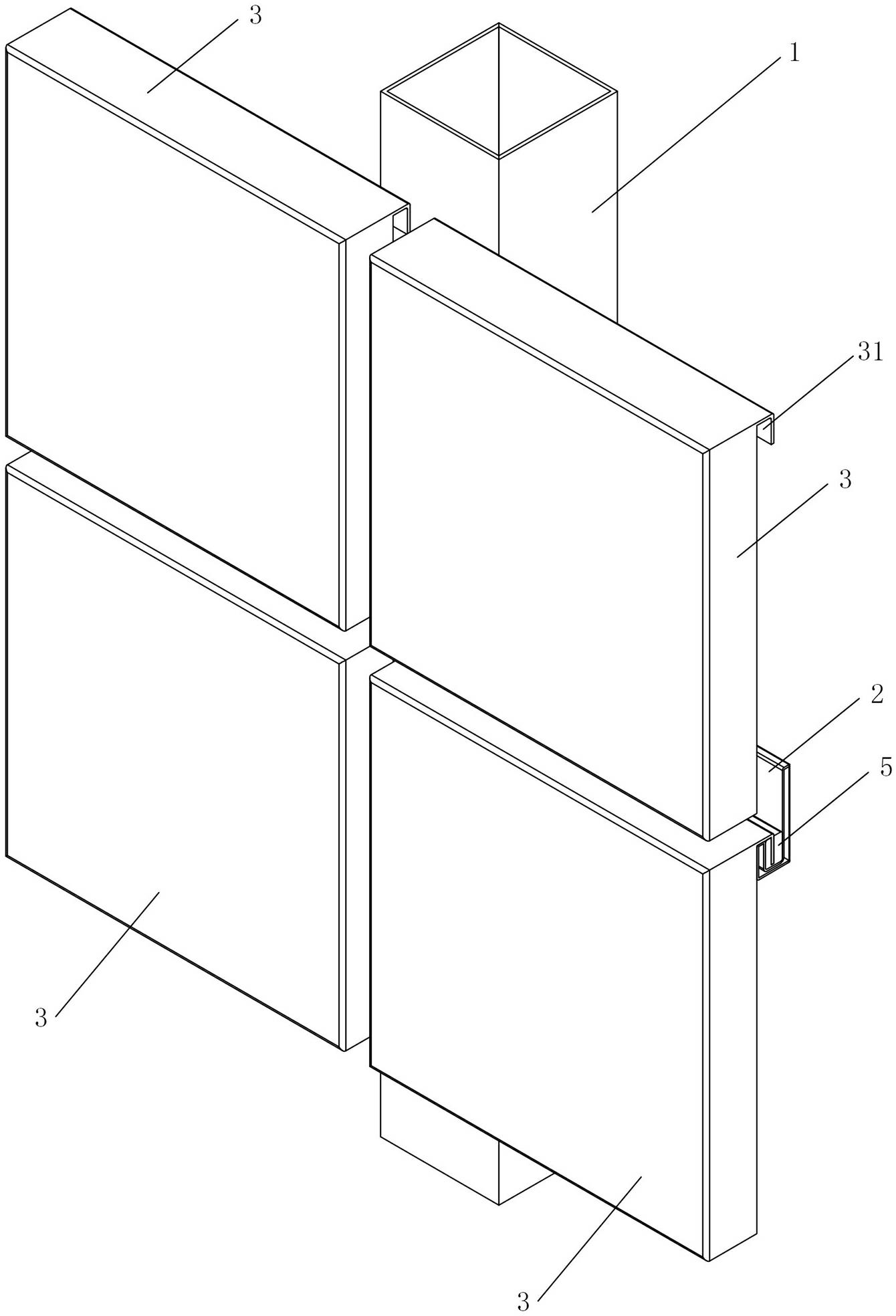 Suspension type curtain wall