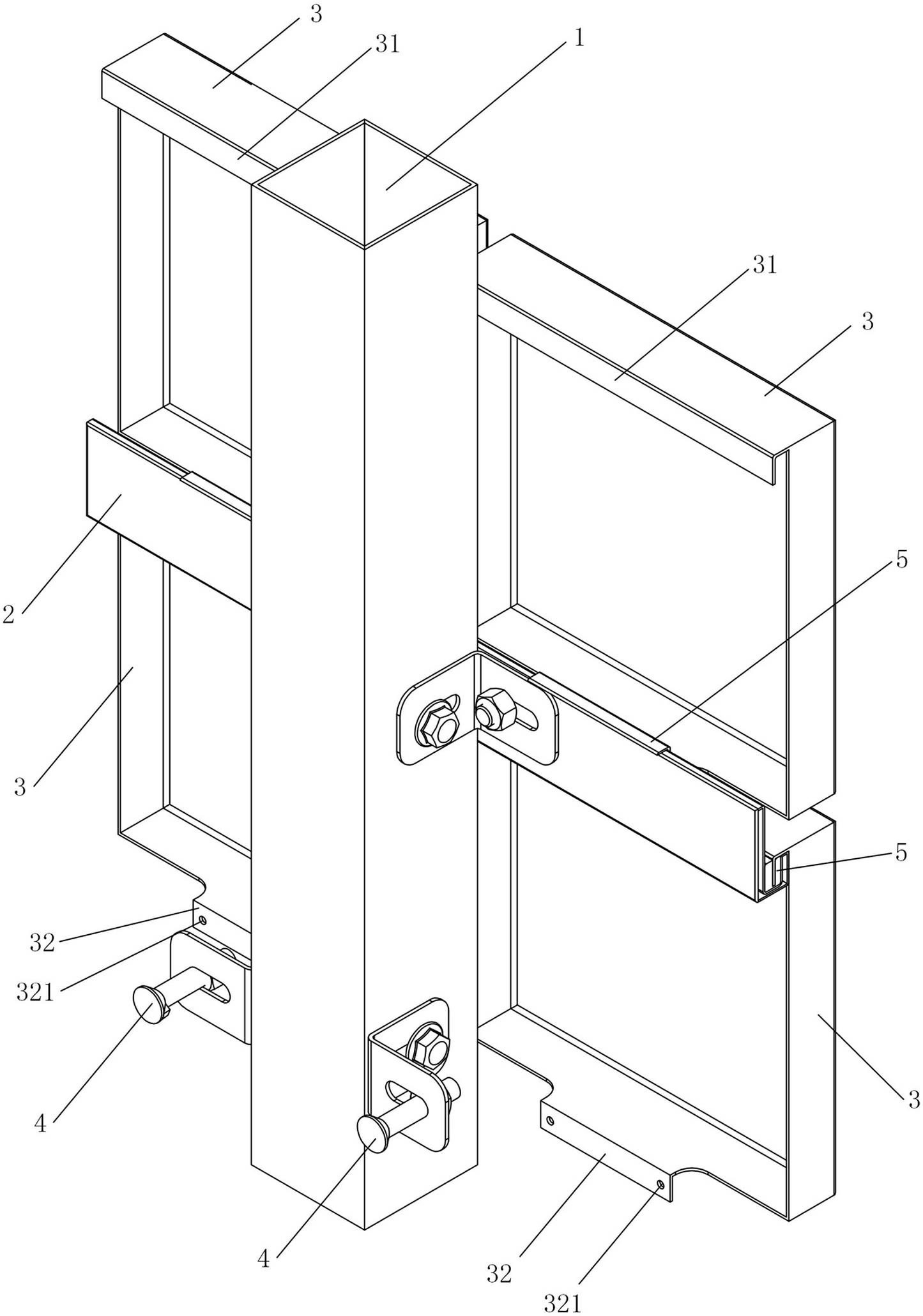 Suspension type curtain wall