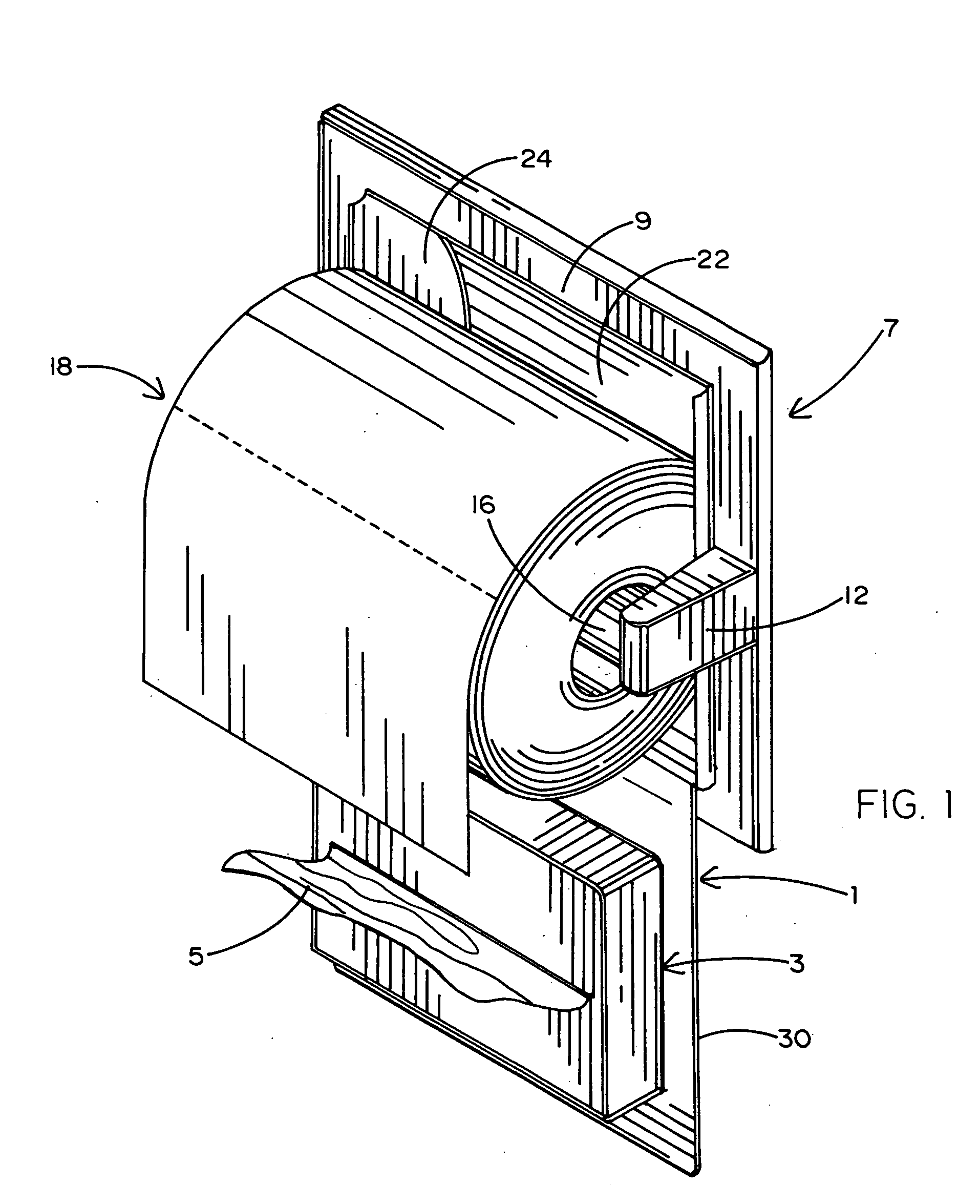 Carrier for a bathroom wipe dispenser