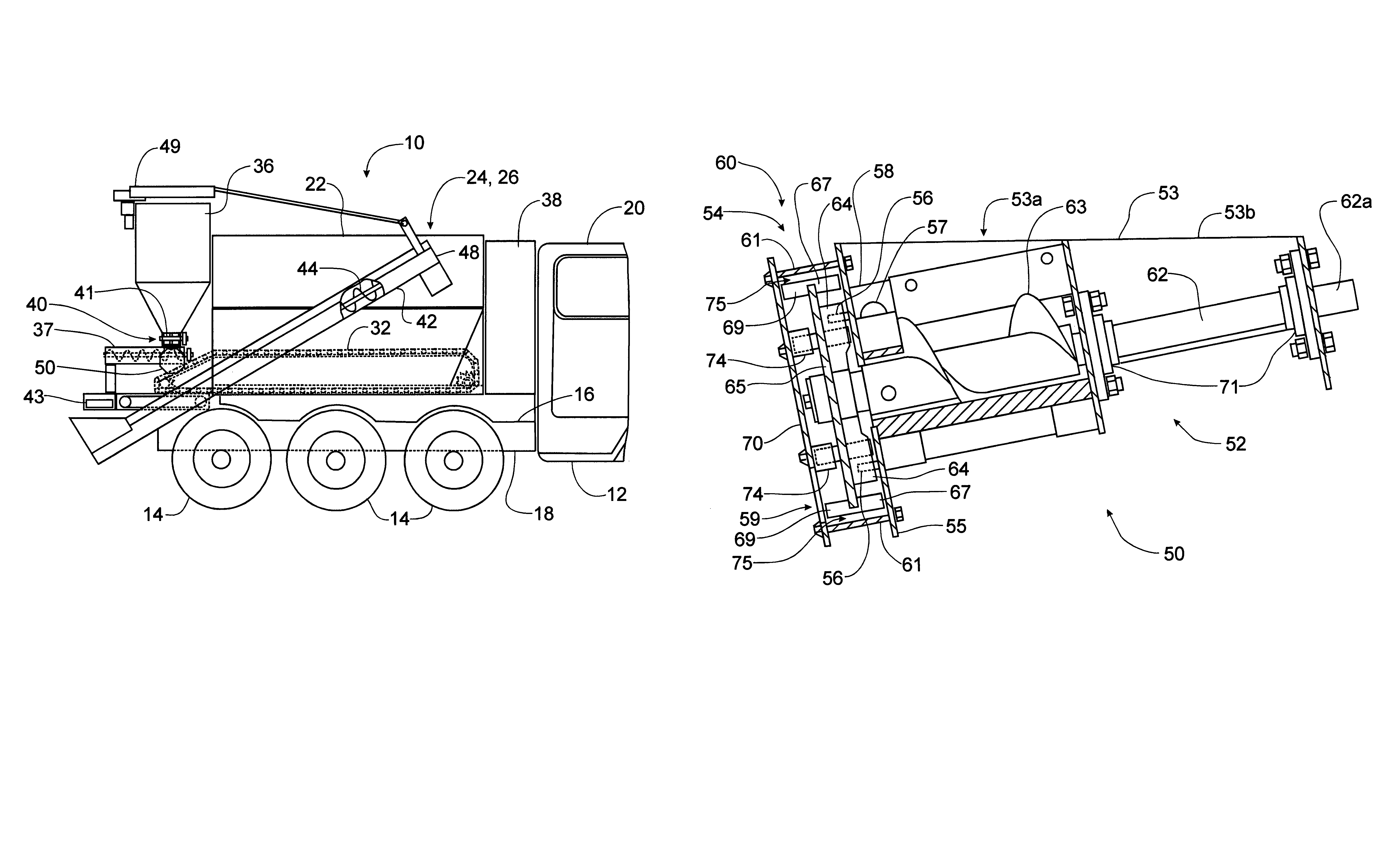 Turbine cement/water mixer for concrete production