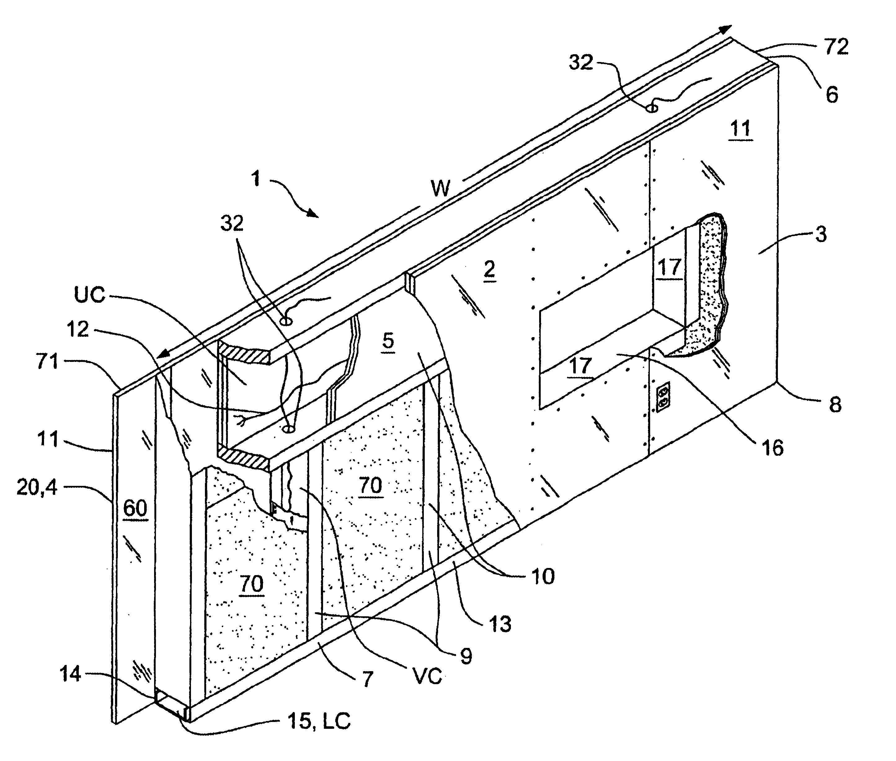 Continuous structural wall system