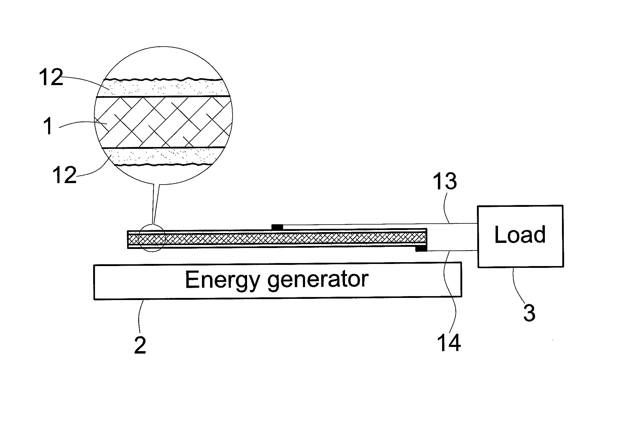 System for generating electrical energy through the input of energy to alignment buckypaper