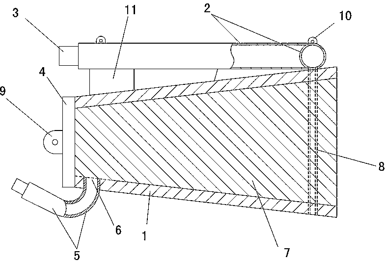 Trailing suction device for dredger