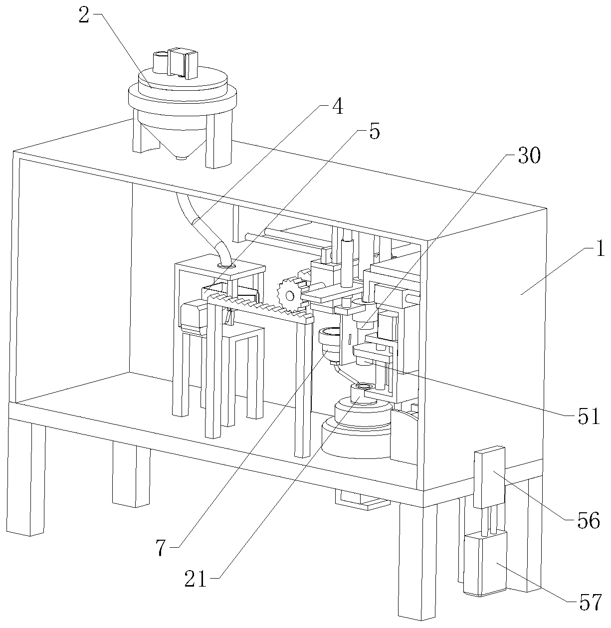 Automatic ring forming equipment of neodymium iron boron