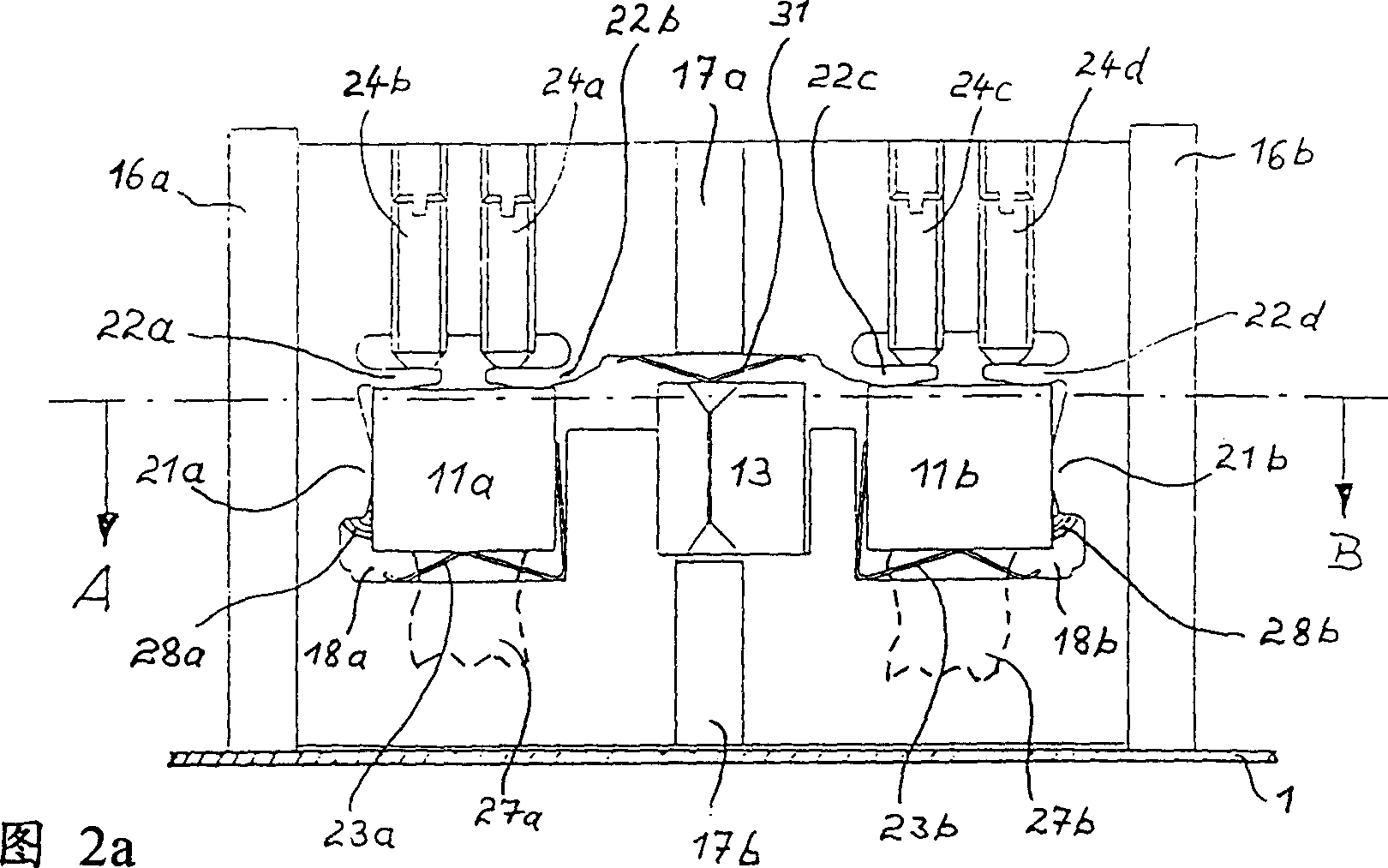 Reading-writing head assembly with multiple magnetic track guided by integrated magnetic tape
