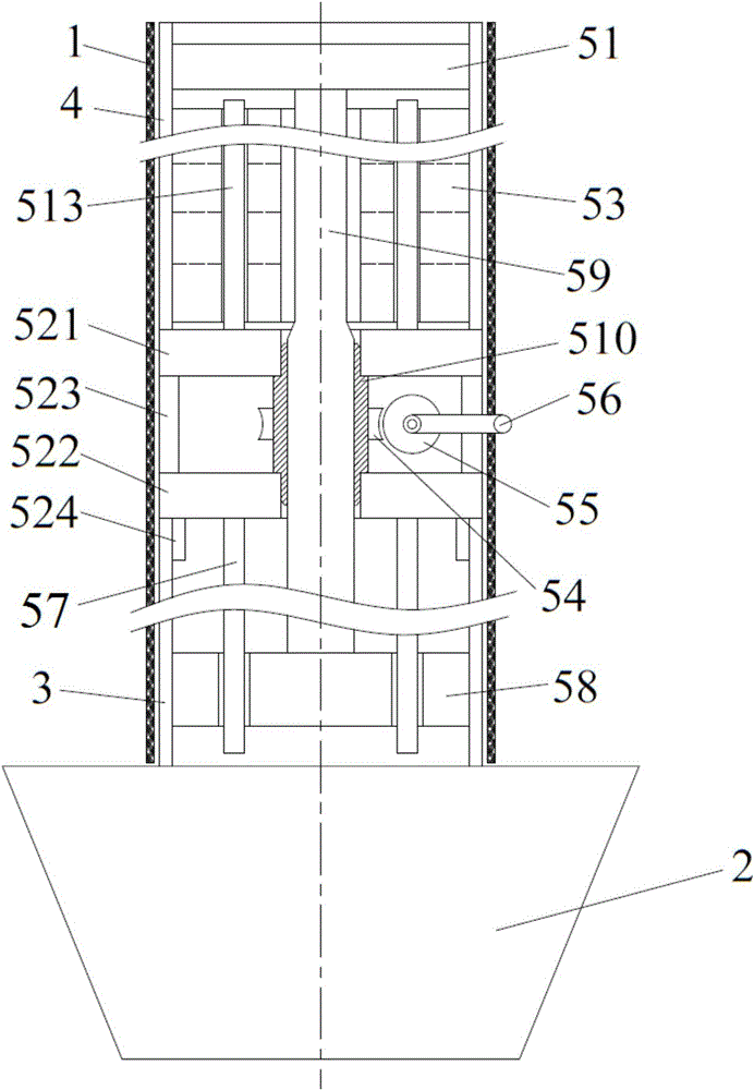 Adjusting device for a pothos cultivating utensil