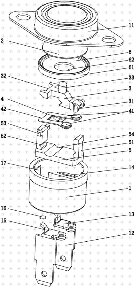 A compact power-off reset thermostat