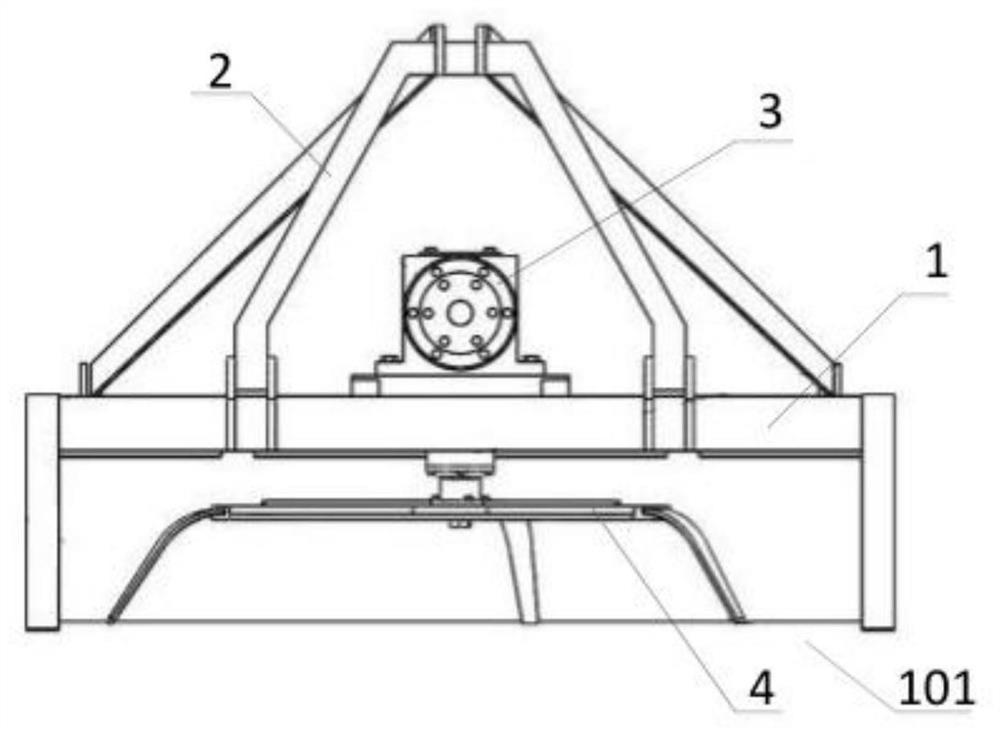 Vertical banana straw crushing and returning machine