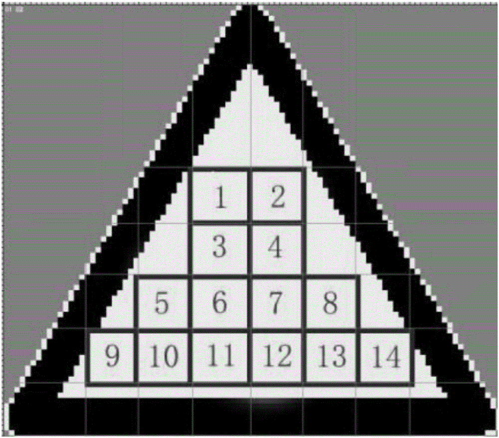 Road warning mark detection and recognition method based on block recognition