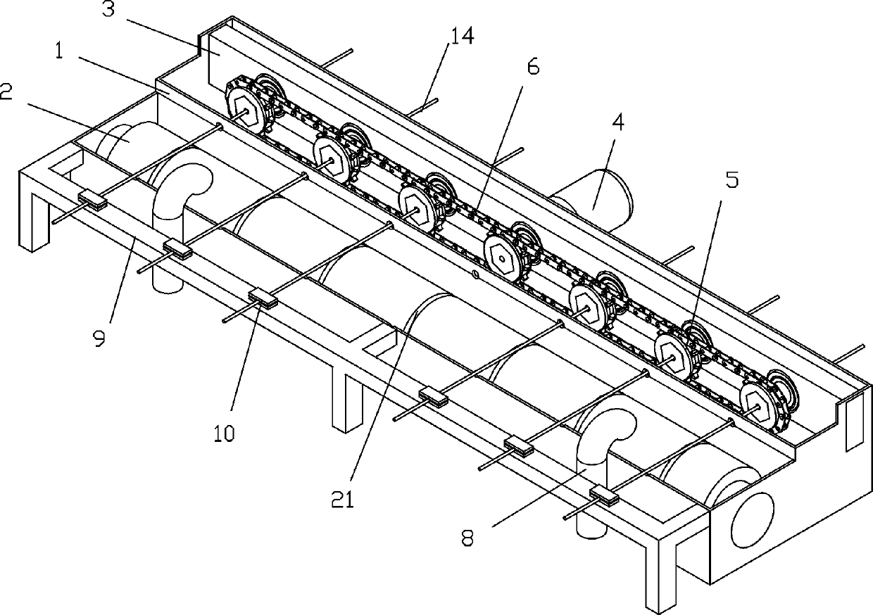 Sprocket type enameled wire painting device