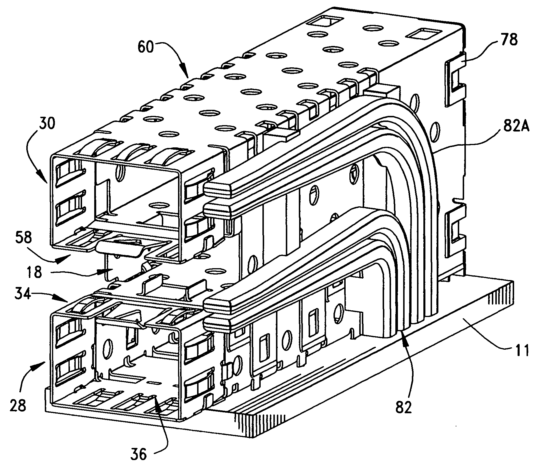 Dual stacked connector