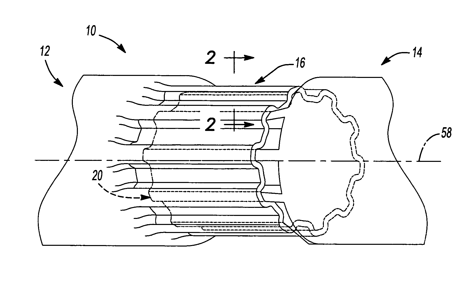 Slip joint assembly with coated splines and method