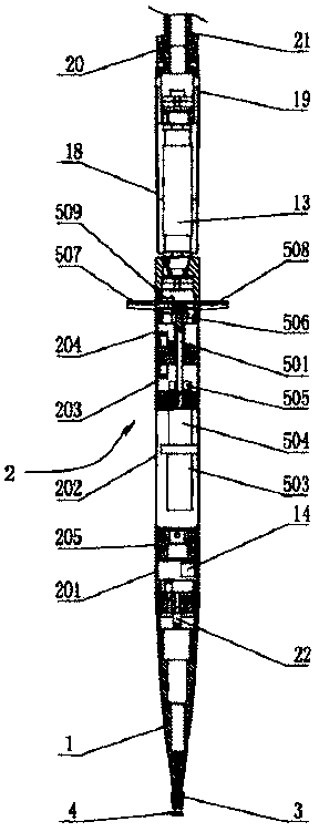 Supercavitating navigation body model with internal steering gear